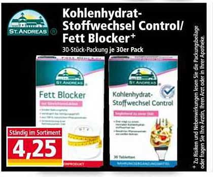 Kohlenhydrat-Stoffwechsel Control/Fett Blocker 30-Stück-Packung