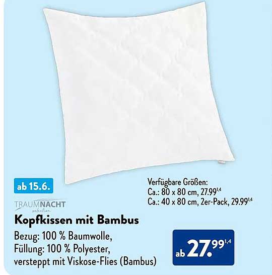 Kopfkissen mit Bambus