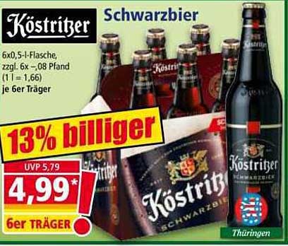 Köstritzer Schwarzbier – 6er Träger