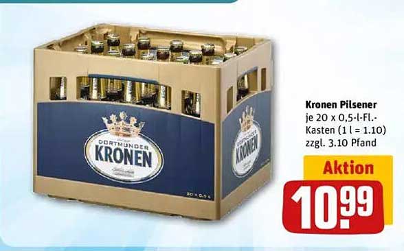 Kronen Pilsener 20 x 0,5 l-Fluid Kasten