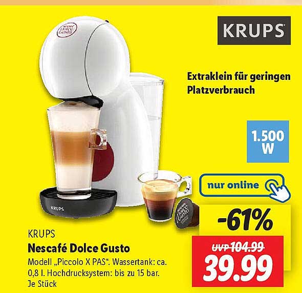 KRUPS Nescafé Dolce Gusto Piccolo X PAS