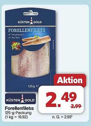 KÜSTEN GOLD Forellenfilets 125-g-Packung