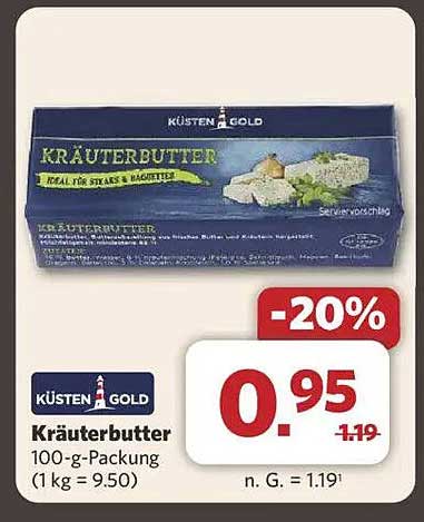 KÜSTEN GOLD Kräuterbutter 100-g-Packung