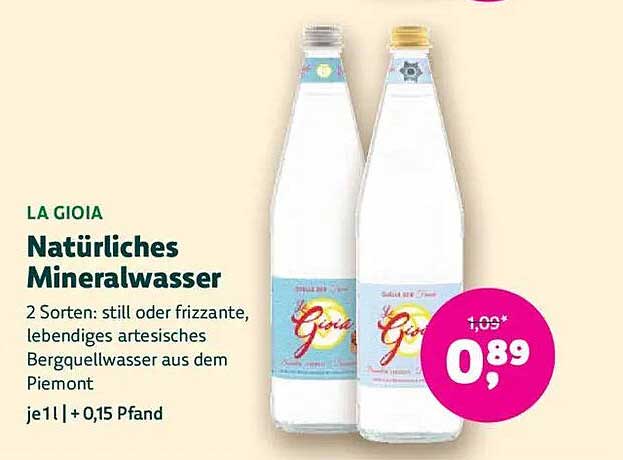 LA GIOIA Natürliches Mineralwasser