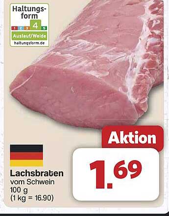 Lachsbraten vom Schwein 100 g - Aktionspreis!