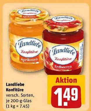 Landliebe Konfitüre - verschiedene Sorten je 200-g-Glas