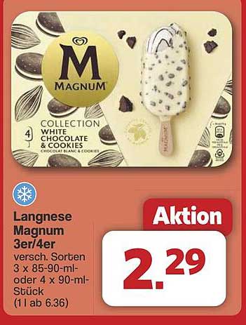 Langnese Magnum 3er/4er - verschiedene Sorten