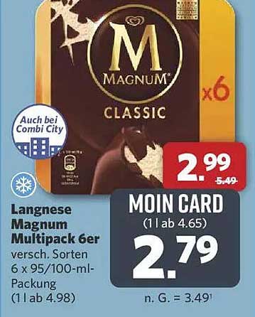 Langnese Magnum Multipack 6er verschieden Sorten