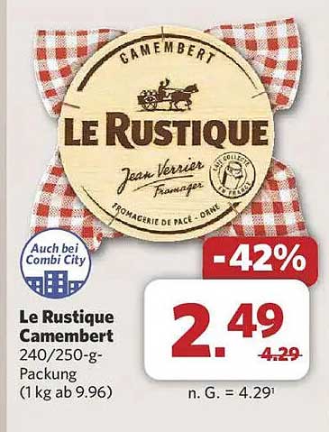 Le Rustique Camembert 240/250-g-Packung