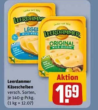 Leerdammer KäseScheiben – Verschiedene Sorten