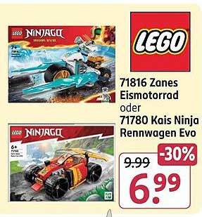 LEGO Ninjago 71816 Zanes Eismotorrad oder 71780 Kais Ninja Rennwagen Evo - 30% Rabatt