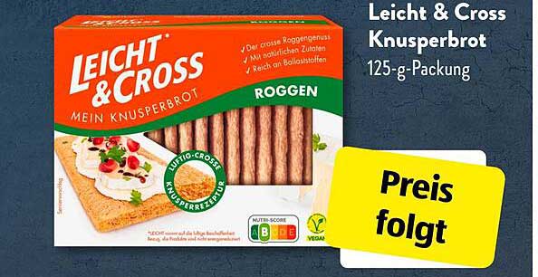 Leicht & Cross Knusperbrot – Roggen 125-g-Packung