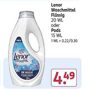Lenor Waschmittel Flüssig 20 WL oder Pods 15 WL