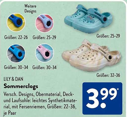 LILY & DAN Sommerclogs - Verschiedene Designs erhältlich