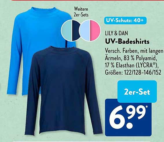 LILY & DAN UV-Badeshirts im 2er-Set