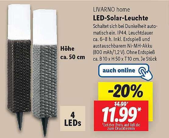 LIVARNO home LED-Solar-Leuchte