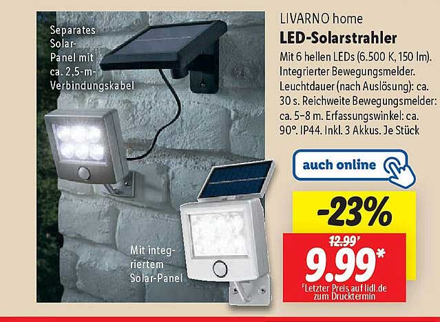 LIVARNO home LED-Solarstrahler