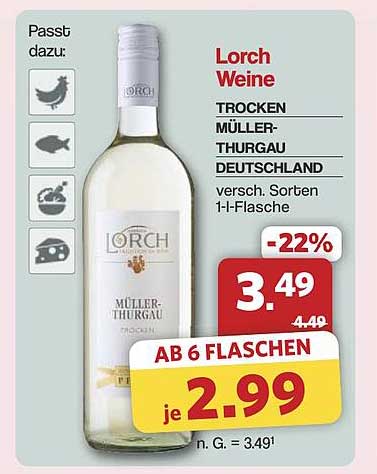 Lorch Weine – Müller-Thurgau Trocken 1 l-Flasche