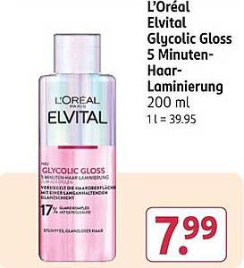 L’Oréal Elvital Glycolic Gloss 5 Minuten-Haar-Laminierung 200 ml