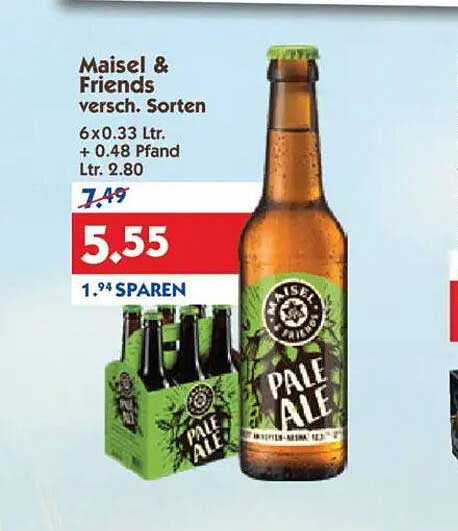 Maisel & Friends Pale Ale 6x0,33 Ltr.