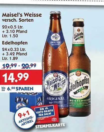 Maisel's Weisse und Edelhopfen - Erfrischendes Angebot im Hol'ab Getränkemarkt