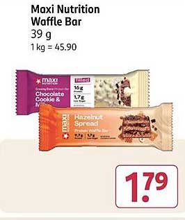 Maxi Nutrition Waffle Bar - Schokoladencookie & Haselnusscreme