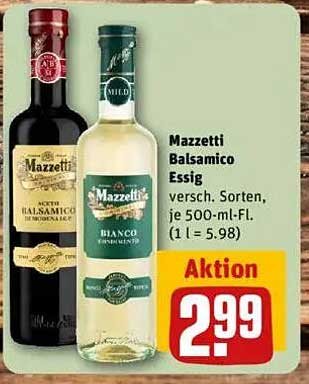 Mazzetti Balsamico Essig - verschiedene Sorten, je 500-ml-Flasche