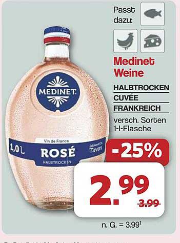Medinet Weine Halbtrocken Cuvée Frankreich 1,0 l