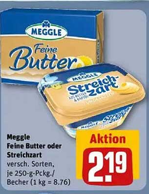 Meggle Feine Butter oder Streichzart