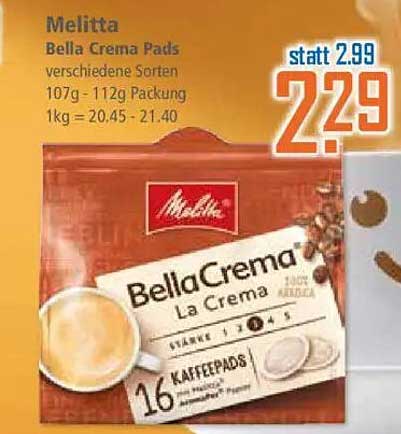 Melitta Bella Crema Pads verschiedene Sorten 107g - 112g