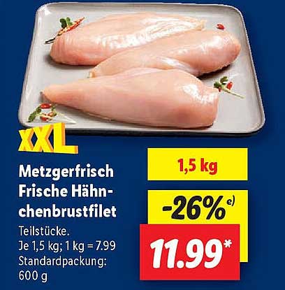 Metzgerfrisch Frische Hähnchenbrustfilet