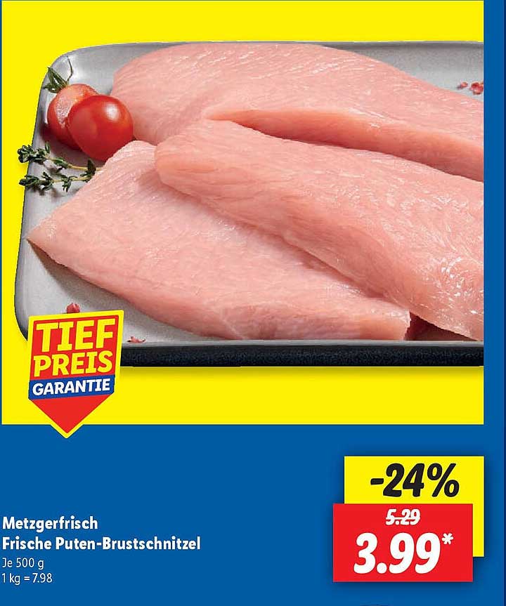 Metzgerfrisch Frische Puten-Brustschnitzel