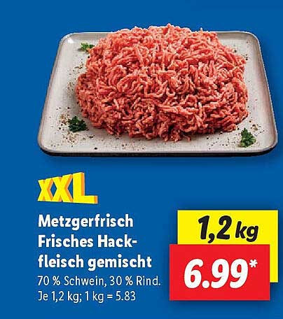 Metzgerfrisch Frisches Hackfleisch gemischt