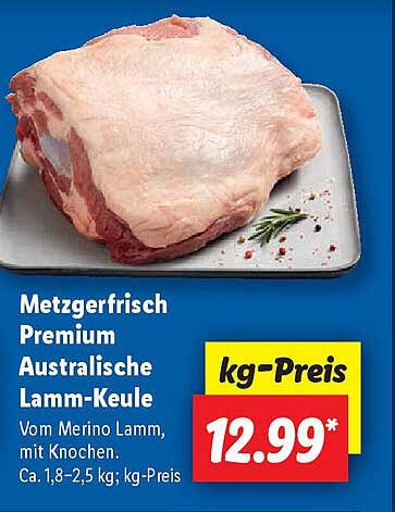Metzgerfrisch Premium Australische Lamm-Keule