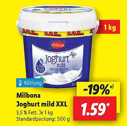 Milbona Joghurt mild XXL