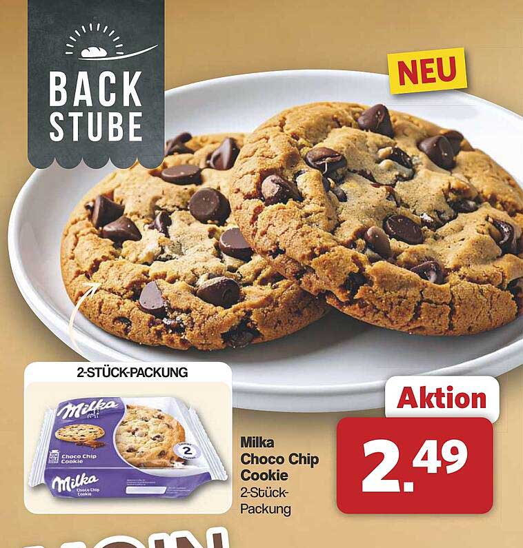 Milka Choco Chip Cookie 2-Stück-Packung