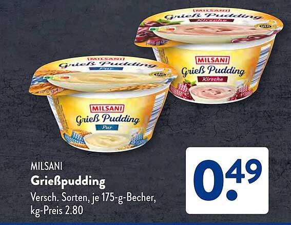 MILSAN Grießpudding - Verschiedene Sorten