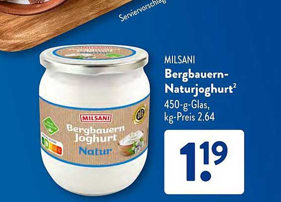 Milsani Bergbauern-Naturjoghurt 450 g