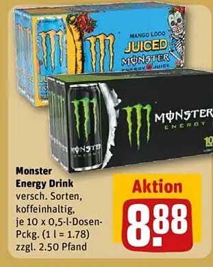 Monster Energy Drink – Verschiedene Sorten im Angebot