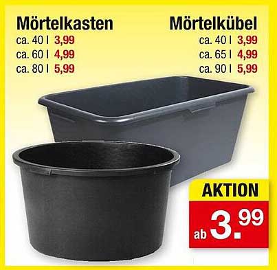 Mörtelkasten und Mörtelkübel zu Aktionspreisen