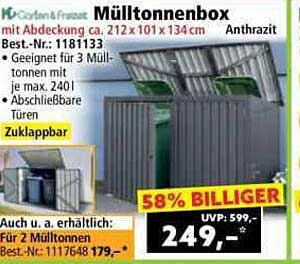 Mülltonnenbox Anthrazit – Ideal für ordentliches Müllmanagement
