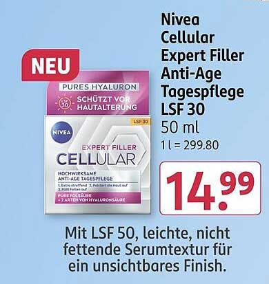 Nivea Cellular Expert Filler Anti-Age Tagespflege LSF 30 - 50 ml