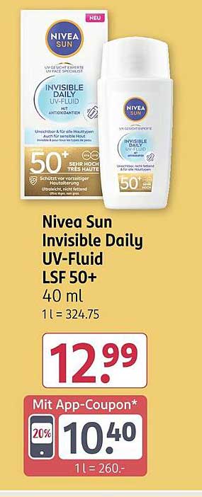 Nivea Sun Invisible Daily UV-Fluid LSF 50+ 40 ml