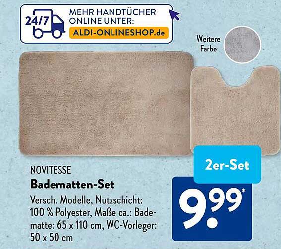NOVITESSE Badematten-Set - 2er-Set