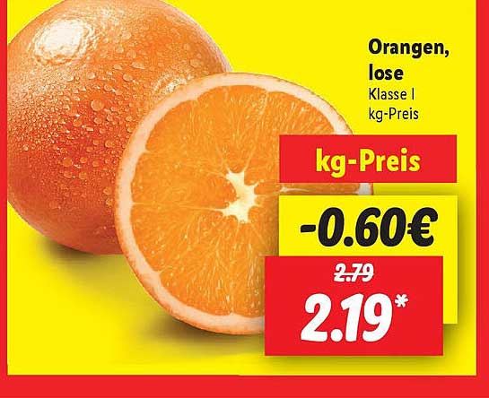 Orangen, lose - Klasse I
