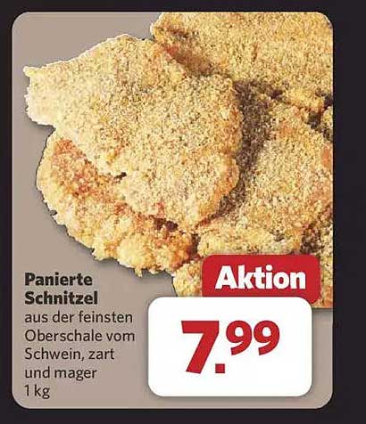 Panierte Schnitzel aus der feinen Oberschale vom Schwein, zart und mager - 1 kg