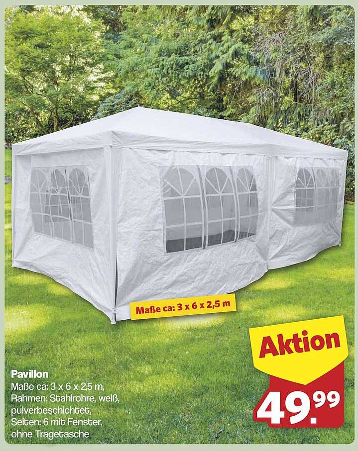 Pavillon 3 x 6 x 2,5 m - ideal für jeden Anlass!