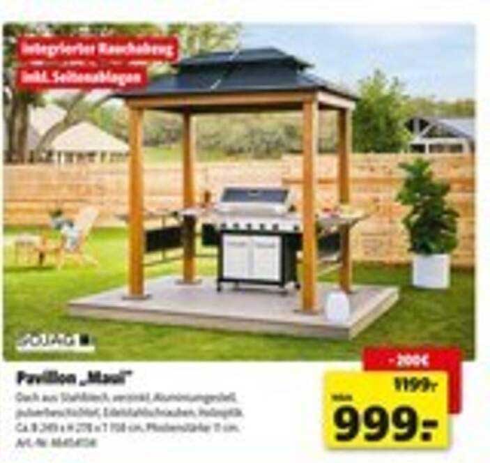 Pavillon "Maui" mit integriertem Rauchabzug