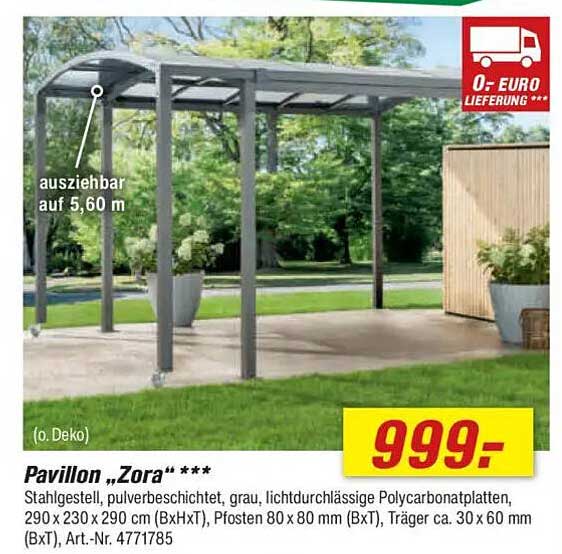 Pavillon „Zora“ ***