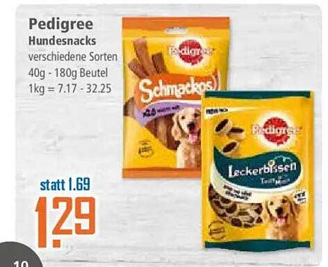 Pedigree Hundesnacks verschiedene Sorten 40g - 180g Beutel
